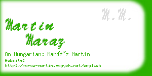 martin maraz business card